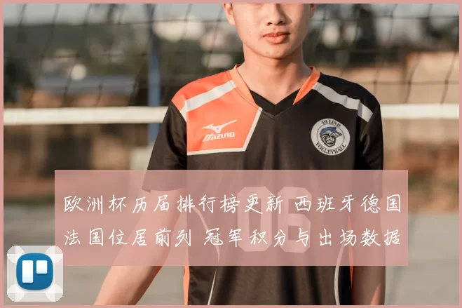 欧洲杯历届排行榜更新 西班牙德国法国位居前列 冠军积分与出场数据引关注
